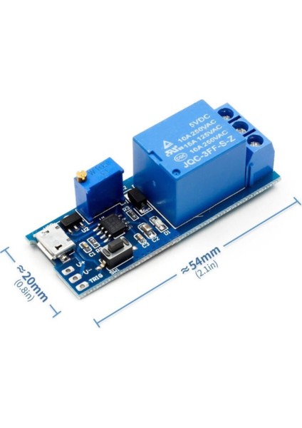 5V-30V Micro USB Zaman Gecikme Röle Modülü 0-24SN Potansiyometre