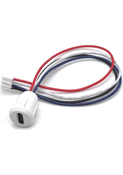 Type C Panel Montaj Dişi Soket 4 Pin 15CM Kablolu Beyaz Uzatma USB 3.1 Konnektör Araba Kamera Oyunc
