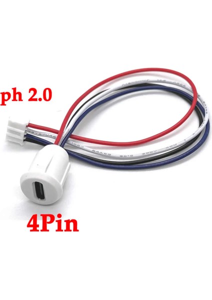 Type C Panel Montaj Dişi Soket 4 Pin 15CM Kablolu Beyaz Uzatma USB 3.1 Konnektör Araba Kamera Oyunc fırsatları
