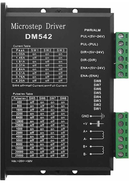 DM542 2 Faz 50V 4.5A Step Motor Sürücü
