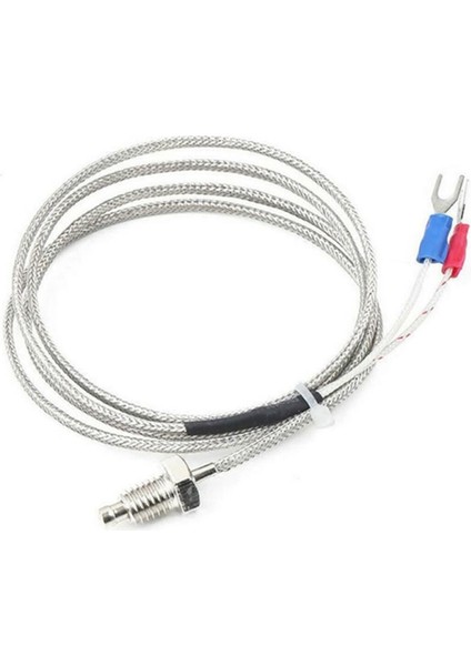 K Tip Thermocouple Sıcaklık Isı Sensörü 1 Metre 0c / 800C Paslanmaz Çelik M6 Dişli Prob K Tip