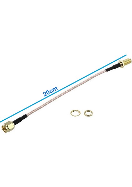RG316 20CM Sma Erkek To Sma Dişi Kablo Rf Uzatma Kablosu Altın Kaplama Soket 0-6ghz Wi-Fi Anten Fpv
