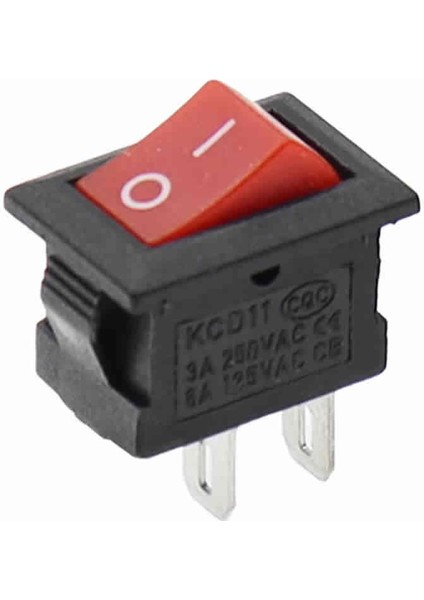 2 Pin Kırmızı Anahtar Switch Mini Buton Kcd1 Plastik Açma Kapama On / Off 5A 220V 10A 125V Latch