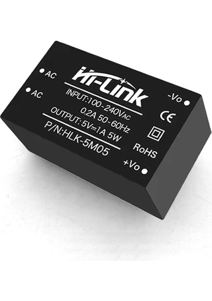 HLK-5M05 5V 1A 5W Ac Dc 220V To 5V Voltaj Düşürücü Modül Izole Elektronik Devre Güç Kaynağı Smps