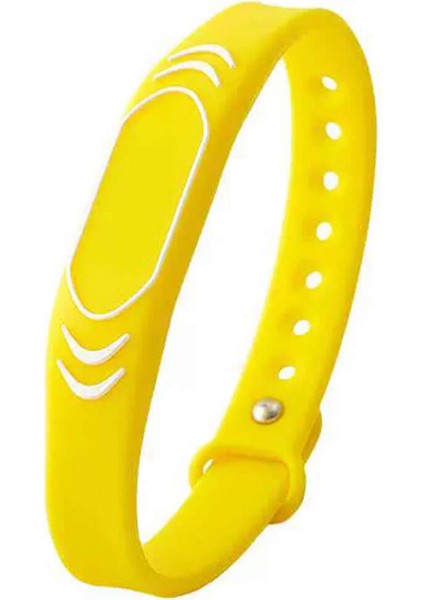 125KHZ Rfid Manyetik Bileklik Sarı Su Geçirmez Silikon Proximity Göstergeç 125 Khz Kapı Geçiş Takip