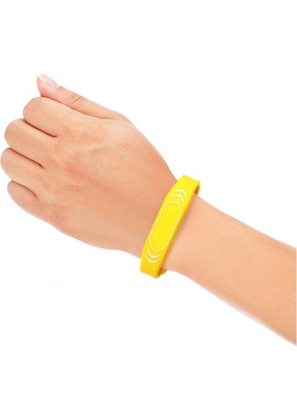 125KHZ Rfid Manyetik Bileklik Sarı Su Geçirmez Silikon Proximity Göstergeç 125 Khz Kapı Geçiş Takip fiyatları