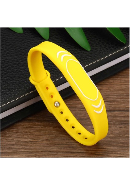 125KHZ Rfid Manyetik Bileklik Sarı Su Geçirmez Silikon Proximity Göstergeç 125 Khz Kapı Geçiş Takip