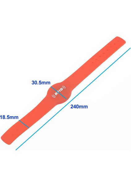 13.56MHZ Rfid Manyetik Bileklik Kırmızı Su Geçirmez Silikon Proximity Göstergeç 13.56 Mhz Kapı Geçiş indirimleri