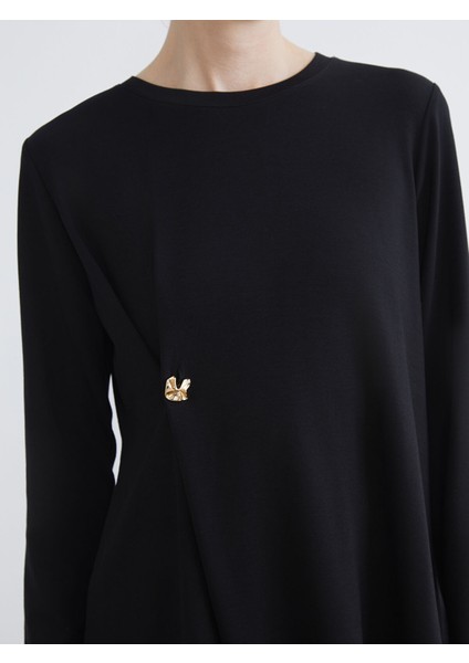 Yeni Sezon Bisiklet Yaka Büzgülü Kadın Tunik modelleri