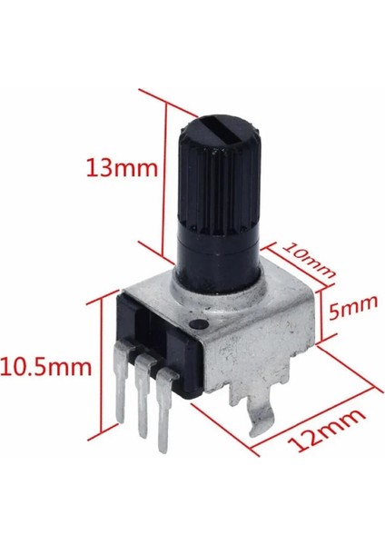 10KOHM Dikey Potansiyometre RV09 Ayarlanabilir Direnç Pot Tırtıklı 13MM Ses Parlaklık Voltaj Ayarı indirimleri