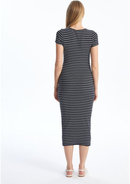 Yeni Sezon Bisiklet Yaka Çizgili Elbise fırsatları