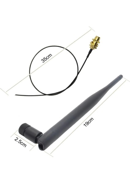 6dbi Sma Erkek Anten 35CM Ipex Kablo Ufl Soket Dual Band 2.4ghz 5.8ghz Rf Gsm Wifi Sinyal Kuvvetlend