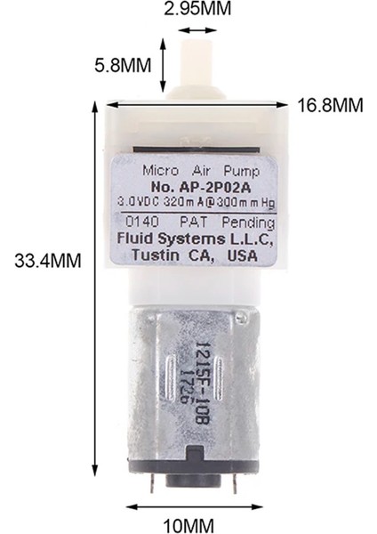 Micro Hava Pompası 3V 30KPA 0.3l/dakika Sessiz Mini Akvaryum Medikal Hava Tankı Gaz Oksijen Motor fırsatları