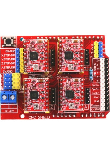 Arduino Cnc Shield A4988 DRV8825 DRV8833 Cnc 3D Yazıcı Step Motor fırsatları