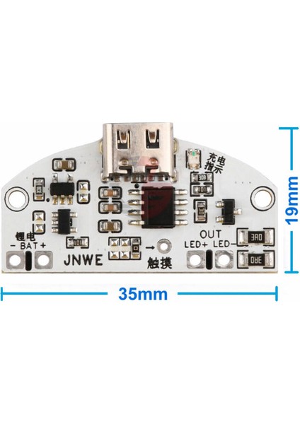 Type C USB Besleme Dokunmatik LED Dimmer Modül 3.7V Lion Lityum Pil Şarj 3W Parlaklık Kontrol Anaht fırsatları