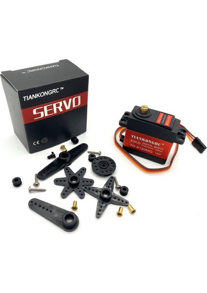 TD-8120MG 20KG 180 Derece Metal Dişli Servo Motor 20KG Yüksek Tork Su Geçirmez Çift Rulman modelleri