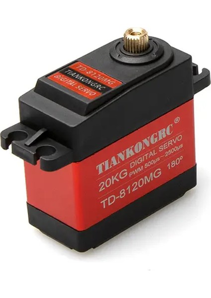 TD-8120MG 20KG 180 Derece Metal Dişli Servo Motor 20KG Yüksek Tork Su Geçirmez Çift Rulman fırsatları