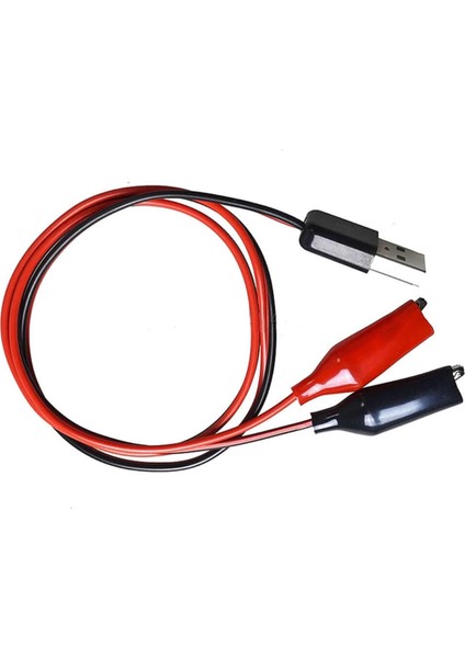 USB Krokodil Çevirici Kablo - 5V Kaynak Test Kablosu 60CM Max 2A indirimleri