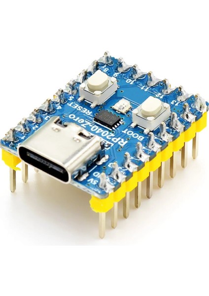 Raspberry Pi Zero RP2040 Dual Core 133MHZ 2mb Modül Arm Cortex-M0+ 264KB Type C Mini Bilgisayar