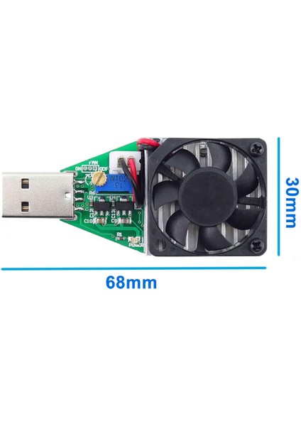 USB 15W 3.7V 13V 0.15A/3.0A Elektronik Yük / Deşarj Kartı Fan Soğutuculu Pil Akü Powerbank Kapasite