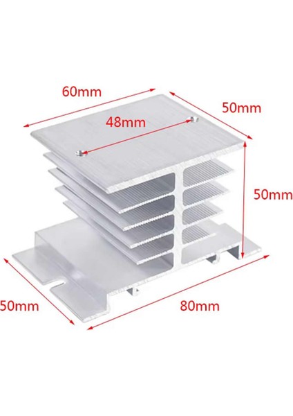 Ssr Alüminyum Soğutucu Blok Solid State Röleler Için 10A / 40A Ray Montaj Edilebilir Isı Sıcaklık