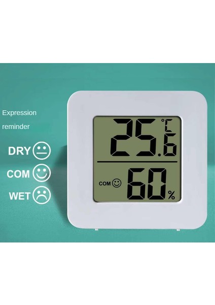 45MM Mini Nem Sıcaklık Ölçer Hava Durumu Isı Gösterge Dijital Ekran Termometre Ev Oda Ofis Kuluçka