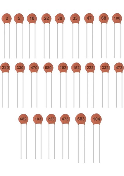 960 Adet Kutulu Seramik Kapasitör Seti 24 Çeşit 40AR Adet 50V 2pf 5pf 10PF 22PF 30PF 33PF 47PF