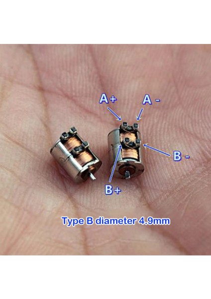 Micro Step Motor 6.5x4.7mm 2 Faz 4 Telli (Dikkat Çok Küçüktür !!)