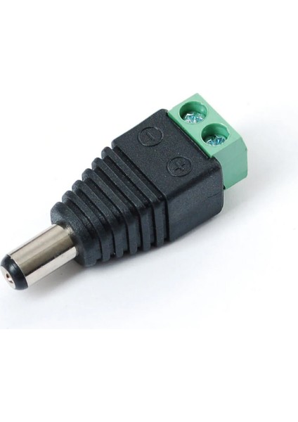 5.5mm x 2.1mm Dc Adaptör Klemens Dönüştürücü Erkek 24V 5A 2 Pin Terminal Kolay Lehimsiz Hızlı Bağlan