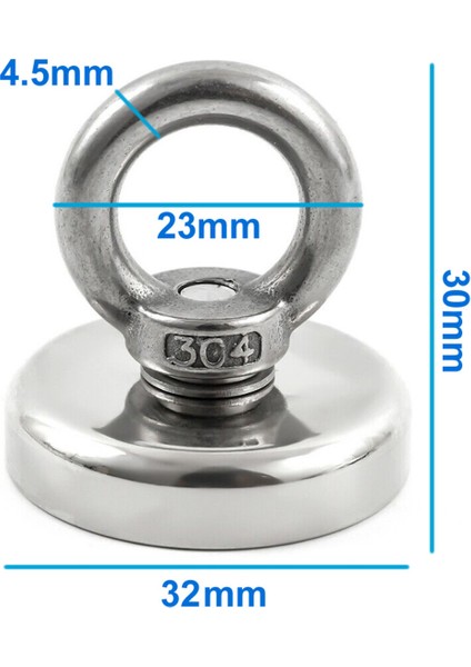 KND32 Mıknatıs 36KG N52 Halka Askı Taşıyıcı Çekici Super Güçlü Neodyum Dolap Ofis Ev Hobi Oyuncak modelleri