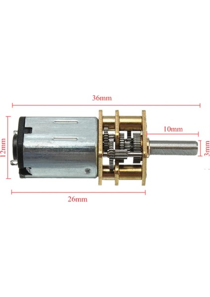 GA12-N20 12V 100RPM Micro Dc Motor Dc 12V N20 Mini Metal Dişli Redüktör Robot Oyuncak Rc Araba