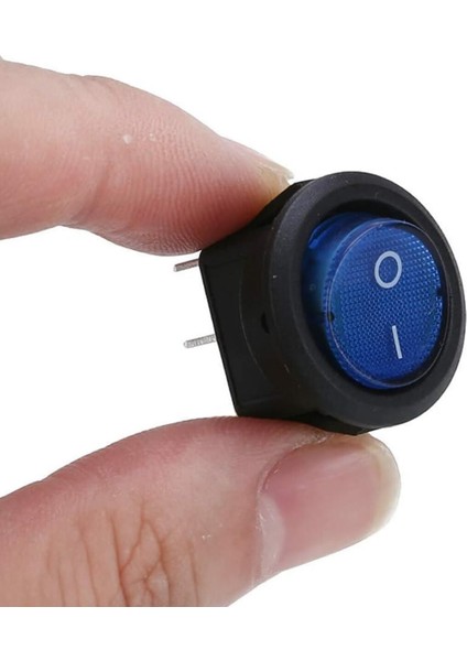 16MM Yuvarlak 2 Pin Anahtar Switch Mini Buton Mavi Plastik Açma Kapama On / Off 3A 250V 3A 250V fiyatları