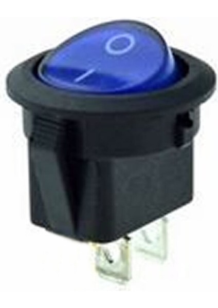 16MM Yuvarlak 2 Pin Anahtar Switch Mini Buton Mavi Plastik Açma Kapama On / Off 3A 250V 3A 250V
