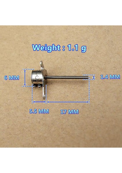 Micro Step Motor Uzun Mil 6x5,5mm 2 Faz Long Shaft (Dikkat Çok Küçüktür )