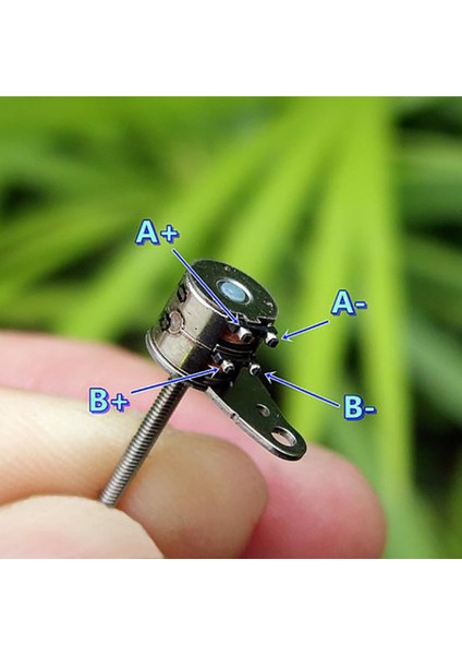 Micro Step Motor Uzun Mil 6x5,5mm 2 Faz Long Shaft (Dikkat Çok Küçüktür )