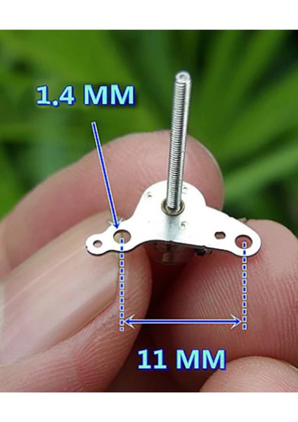 Micro Step Motor Uzun Mil 6x5,5mm 2 Faz Long Shaft (Dikkat Çok Küçüktür )