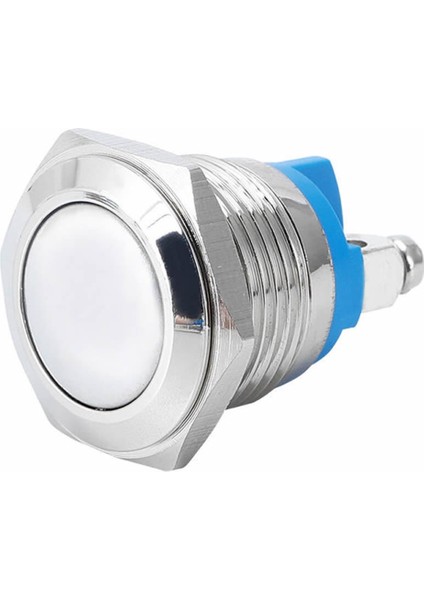 16MM Metal Panel Montaj Düz Kafa Push Buton No Dc 6A 12V Ac 3A 250V IP67 Su Geçirmez fiyatları