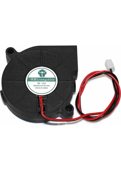 5015 12V Dc Salyangoz Fan 2 Pin 3D Yazıcı Soğutma Fanı Santirfüj Havalandırma Klima Türbin Kuluçka