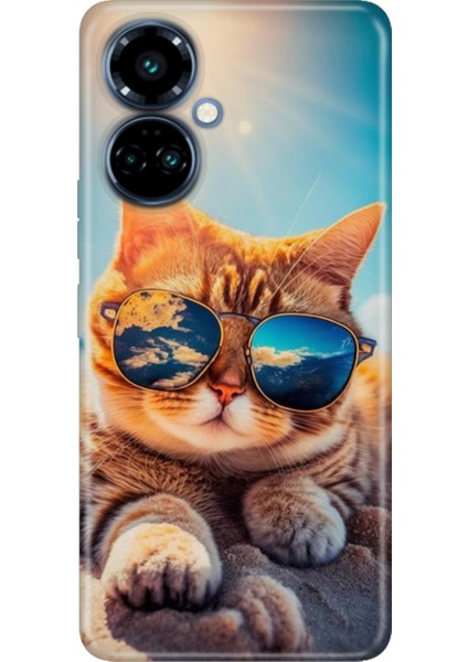 Tecno Camon 19 Pro Kılıf Renkli Temalı (CI8N) Uyumlu Silikon Cat