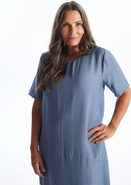 Yeni Sezon Bisiklet Yaka Düz Kısa Kollu Elbise fiyatları