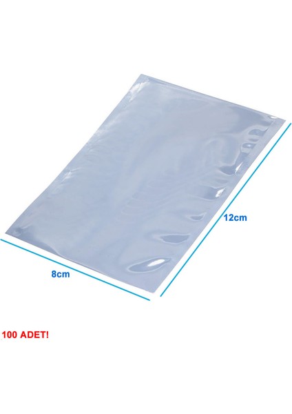 Antistatik Poşet 8X12CM 100 Adet Şeffaf Su Toz Geçirmez Koruyucu Esd Metalize Torba Çanta Elektronik