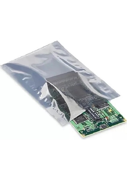 Antistatik Poşet 8X12CM 100 Adet Şeffaf Su Toz Geçirmez Koruyucu Esd Metalize Torba Çanta Elektronik