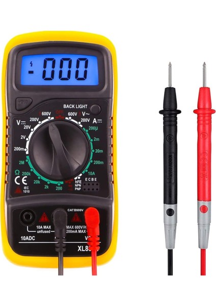 XL830L Dijital Multimetre Ölçü Aleti Avometre Voltmetre Ampermetre Voltaj Akım Direnç Transistör