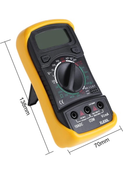 XL830L Dijital Multimetre Ölçü Aleti Avometre Voltmetre Ampermetre Voltaj Akım Direnç Transistör indirimleri
