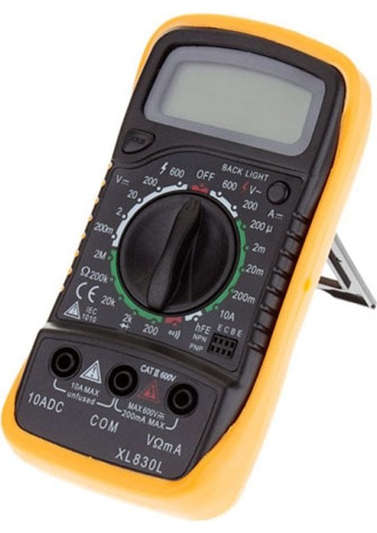 XL830L Dijital Multimetre Ölçü Aleti Avometre Voltmetre Ampermetre Voltaj Akım Direnç Transistör