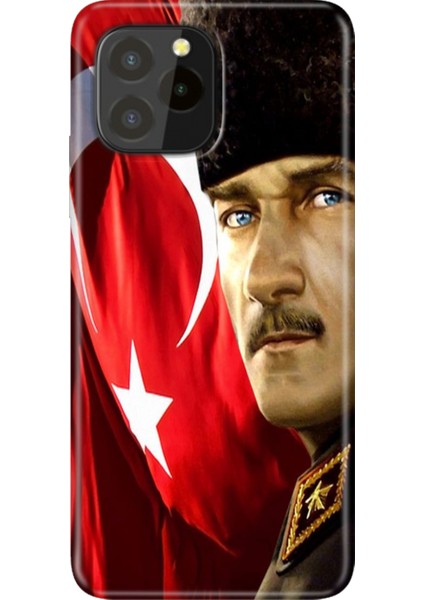 Oukitel C21 Pro / Plus Uyumlu Kılıf Desenli Silikon Renkli Tpu Uv Mustafa Kemal
