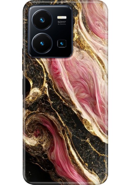 Vivo Y22S -Y35 Kılıf Desenli Kapak Renkli Tpu Uv Seattle Mermer