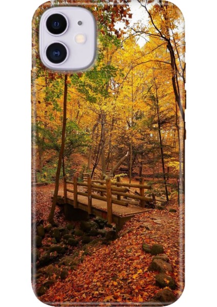 Apple iPhone 11 Kılıf Renkli Temalı iPhone 11 Silikon Kasımda Aşk