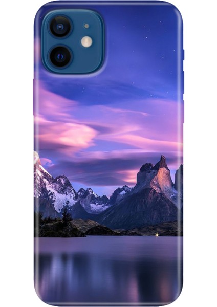 Apple iPhone 12 Kılıf Renkli Baskılı Silikon Kuzey
