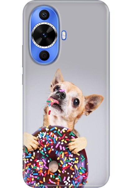 Huawei Nova 12S Kılıf Desenli Kapak Renkli Tpu Uv Donut Dog